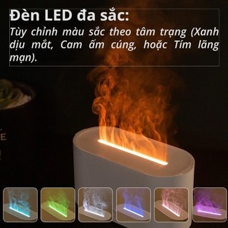 Trải Nghiệm Thư Giãn Với Máy Xông Tinh Dầu Ngọn Lửa Mini 3D - Phun Sương, Tạo Độ Ẩm, Đèn Ngủ, Decor