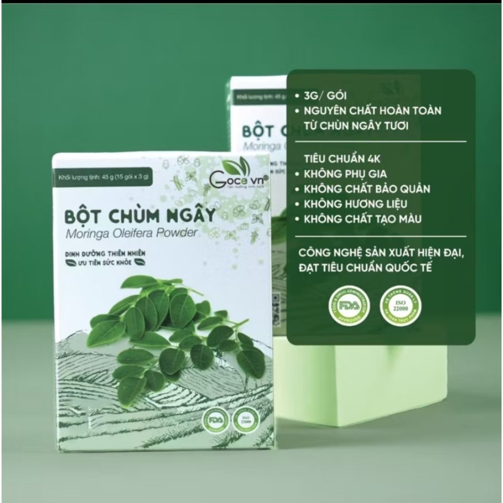 Bột chùm ngây nguyên chất Goce - 45g (15 gói × 3g)