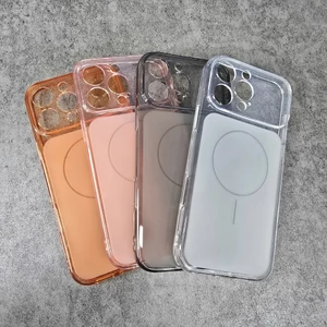 Ốp silicon nhám lưng cho iPhone 14 Promax 1716/15/14/13/12/11 Probảo vệ camera Ốp màu hồn, cam,Titan