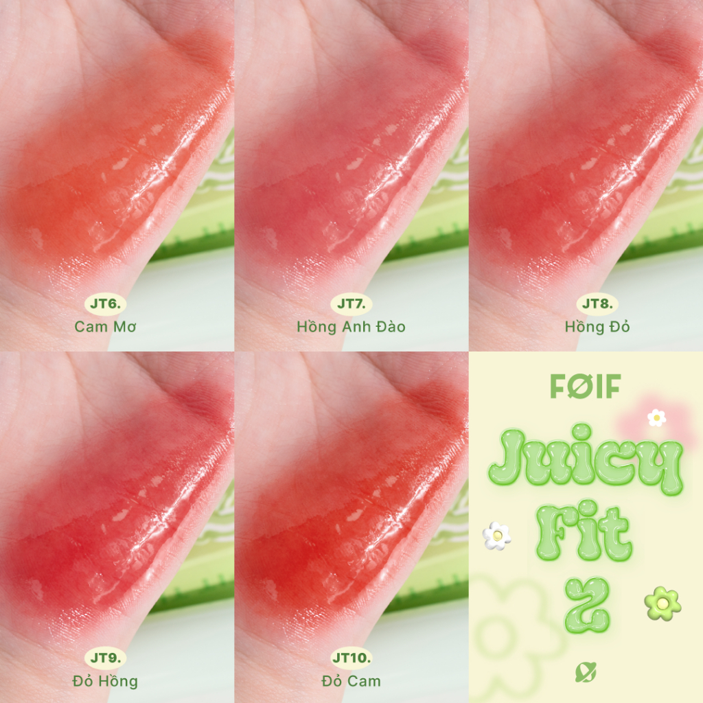 Son Tint Bóng Thuần Chay, Ẩm Mọng, Bền Màu FOIF Juicy Fit Tint 3g (date)