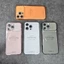 Ốp silicon nhám lưng cho iPhone 11 Promax 16/15/14/13/12/11 Probảo vệ camera Ốp màu hồng, cam,Titan