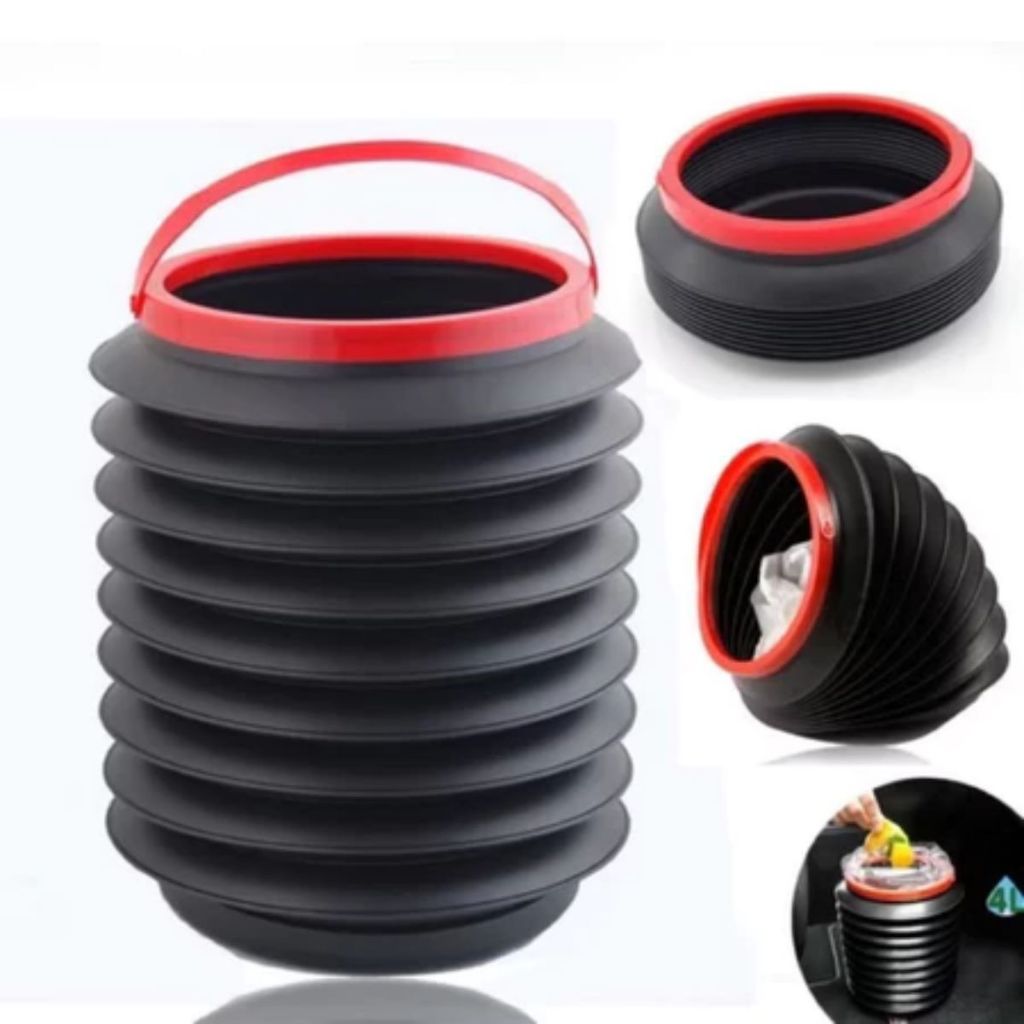 Thùng Rác Mini Cho Xe Ô Tô 4L – Thùng Rác Gấp Gọn Có Nắp, Phụ Kiện Tiện Ích Cho Xe Hơi