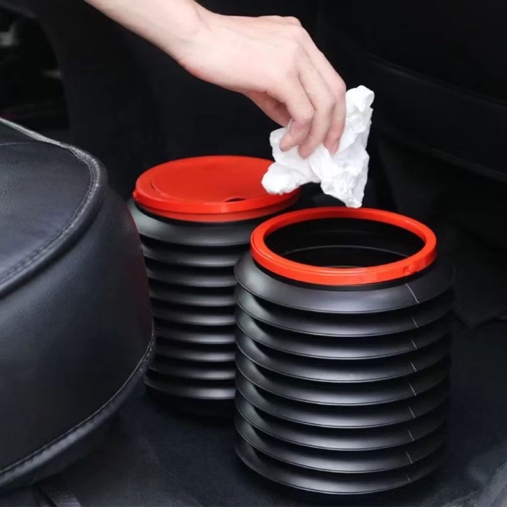 Thùng Rác Mini Cho Xe Ô Tô 4L – Thùng Rác Gấp Gọn Có Nắp, Phụ Kiện Tiện Ích Cho Xe Hơi