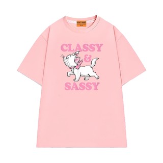 Áo Thun NGỐ TEE Hoạt Hình Aristocats Mèo Marie Cá Tính và Sang Trọng Vải Cotton Thoáng Mát