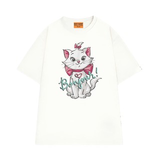 Áo Thun NGỐ TEE Aristocats Mèo Marie Chào Tiếng Pháp Bonjour Vải Cotton Mềm Mịn Form Rộng