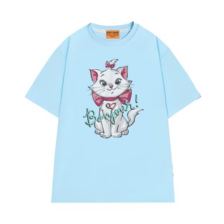 Áo Thun NGỐ TEE Aristocats Mèo Marie Chào Tiếng Pháp Bonjour Vải Cotton Mềm Mịn Form Rộng