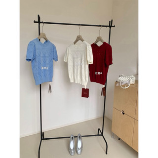 𝐏𝐡𝐢𝐞𝐧 𝐖𝐆𝐖𝐄 | (sẵn) w8894 Áo Len Mỏng Cổ Tròn Mùa Hè Form Vừa Vặn Freesize