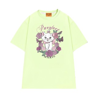 Áo Thun NGỐ TEE The Aristocats Mèo Marie Giữa Rừng Hoa Vải Cotton Thoáng Mát Form Unisex Rộng Rãi