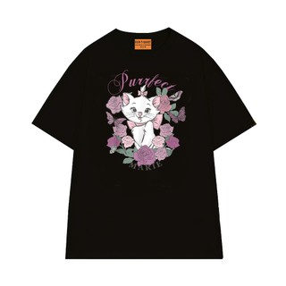 Áo Thun NGỐ TEE The Aristocats Mèo Marie Giữa Rừng Hoa Vải Cotton Thoáng Mát Form Unisex Rộng Rãi