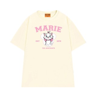Áo Thun NGỐ TEE Hoạt Hình Aristocats Mèo Marie EST 1970 Vải Cotton Thoáng Mát Form Rộng