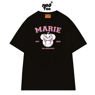 Áo Thun NGỐ TEE Hoạt Hình Aristocats Mèo Marie EST 1970 Vải Cotton Thoáng Mát Form Rộng