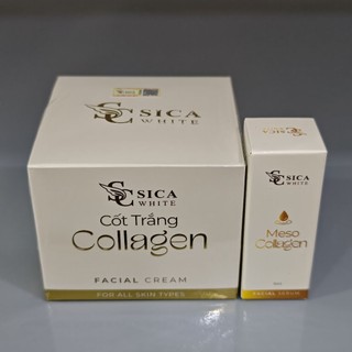 Kem Cốt Trắng Collagen Sica White 20g, hỗ trợ trắng sáng da, dưỡng ẩm, mờ thâm sạm, nám, tàn nhang - SICAWHITE