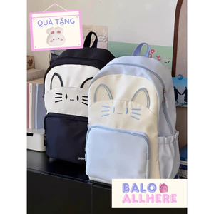 Balo Nữ Đi Học Hình Mèo Hoạt Hình Dễ Thương BL579