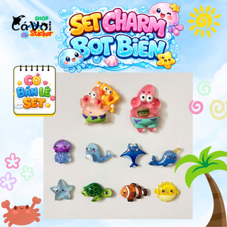 Set Charm SpongeBob & Patrick Bọt biển cute - Tổng hợp 22 mẫu Hot - MS16- Có bán lẻ set