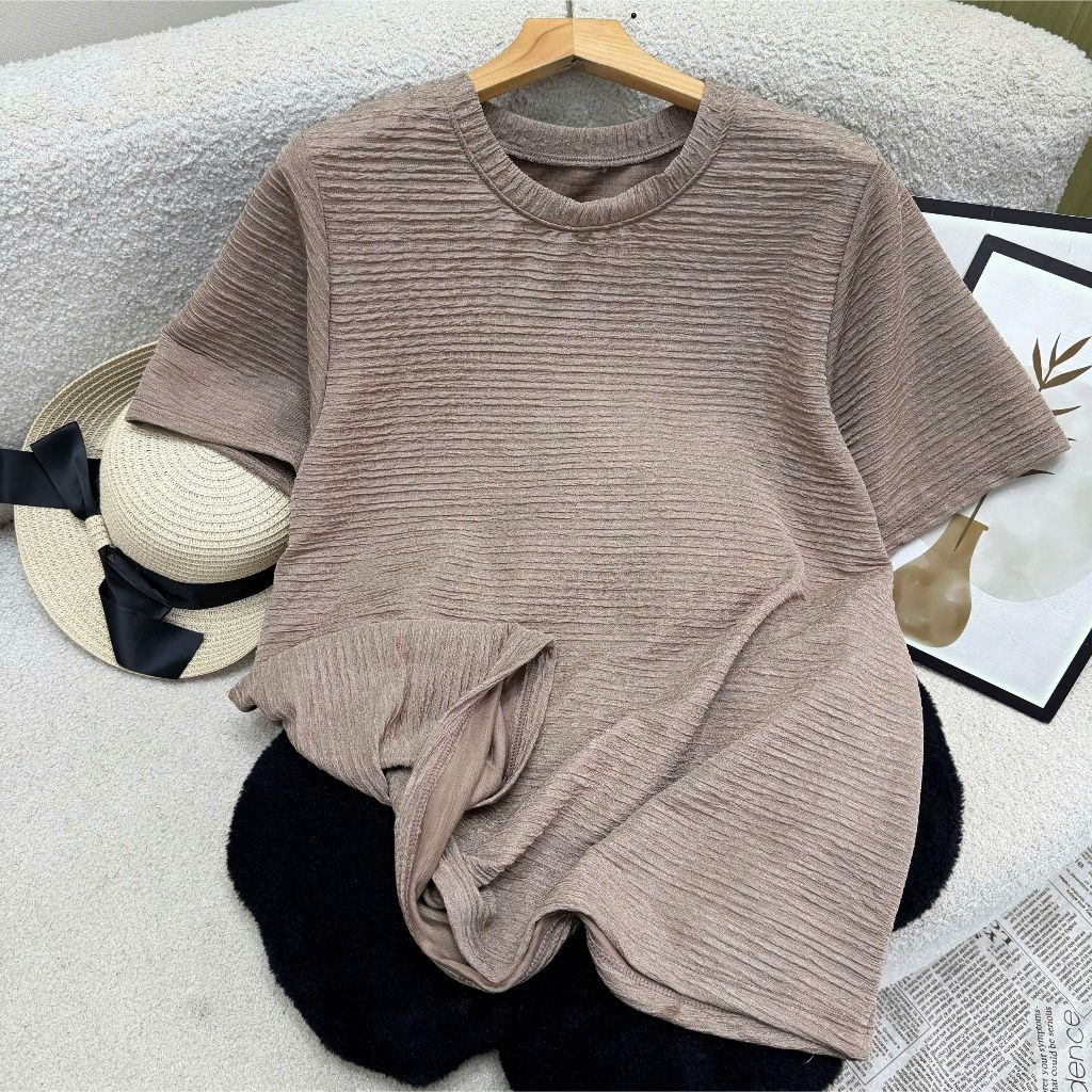 Áo Thun Xốp Nhật Nữ Bigsize Cô Nhỏ Phom Rộng, Co Giãn Thoải Mái Dễ Chịu – Size 50-92kg A314