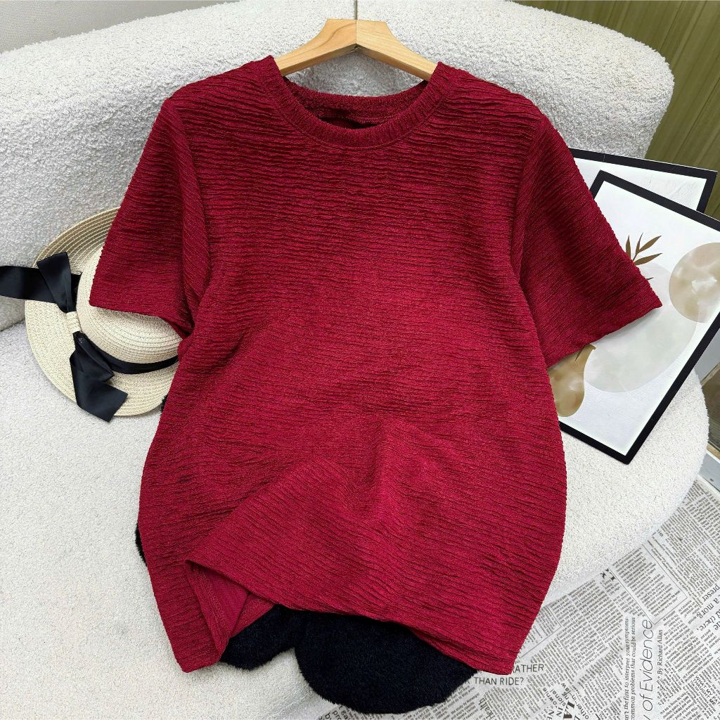Áo Thun Xốp Nhật Nữ Bigsize Cô Nhỏ Phom Rộng, Co Giãn Thoải Mái Dễ Chịu – Size 50-92kg A314