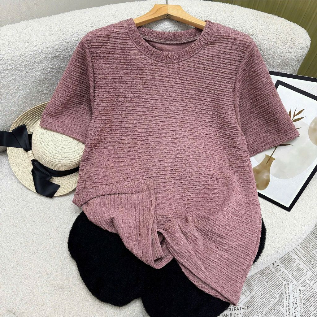 Áo Thun Xốp Nhật Nữ Bigsize Cô Nhỏ Phom Rộng, Co Giãn Thoải Mái Dễ Chịu – Size 50-92kg A314