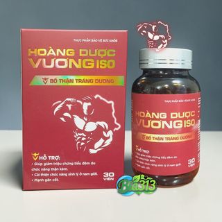 HOÀNG DƯỢC VƯƠNG ISO, bổ thận, giảm tiểu đêm do chức năng thận kém, lọ 30 viên DHT HATAPHAR date2029