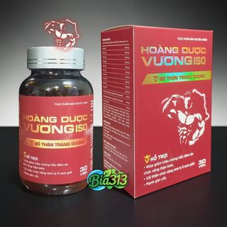 HOÀNG DƯỢC VƯƠNG ISO, bổ thận, giảm tiểu đêm do chức năng thận kém, lọ 30 viên DHT HATAPHAR date2029