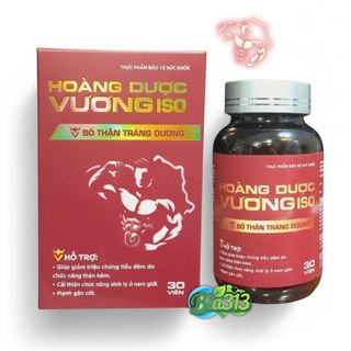 HOÀNG DƯỢC VƯƠNG ISO, bổ thận, giảm tiểu đêm do chức năng thận kém, lọ 30 viên DHT HATAPHAR date2029