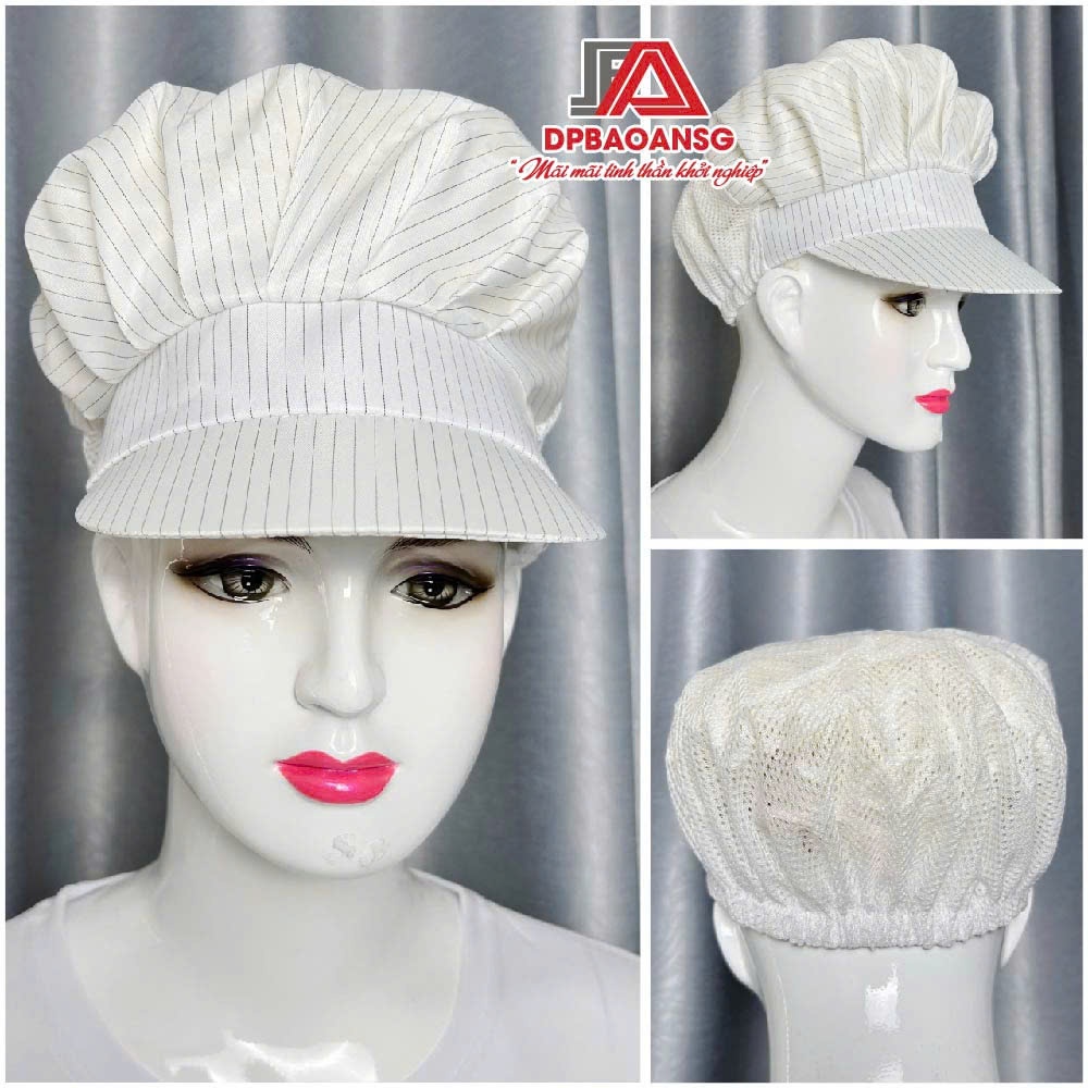 Nón Lưới Chống Tĩnh Điện Phòng Sạch – Nhiều Màu, Thoáng Khí, Dùng Trong Nhà Máy, Xưởng Sản Xuất