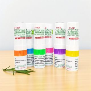 Lốc 6 Ống Hít Thông Mũi Thái Lan Hỗ Trợ Viêm Xoang Green Herb Brand Inhalant 2IN1, Date 2028