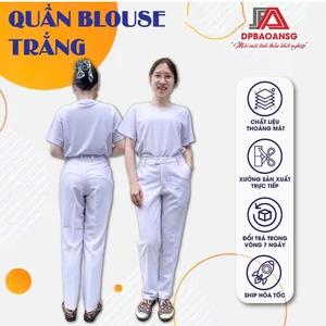 Quần Blouse Kiểu Âu Hoặc Lưng Thun Cho Nhân Viên Y Tế - Vải Thoáng Mát, Đủ Size Nam Nữ