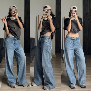 [MIDDUA] JN223 - Jeans suông túi mổ
