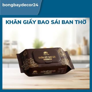 Thùng 10 Gói Khăn Ướt Bao Sái Ban Thờ Tâm An  , Khăn Ướt Lau Ban Thờ Hương Trầm