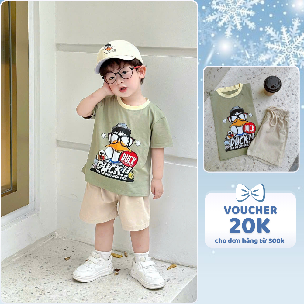 [À ƠI SHOP] V39- bộ cộc vịt duck kèm mũ- a117.1792