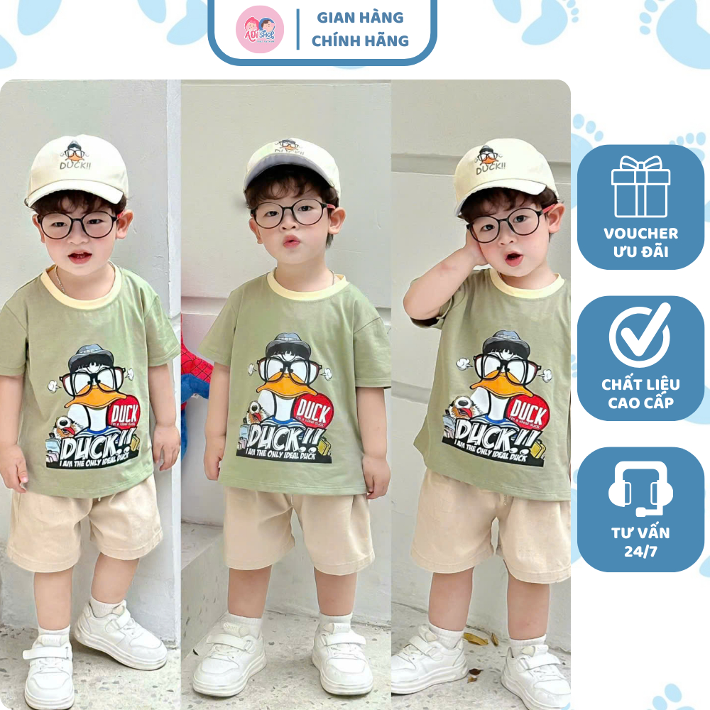 [À ƠI SHOP] V39- bộ cộc vịt duck kèm mũ- a117.1792