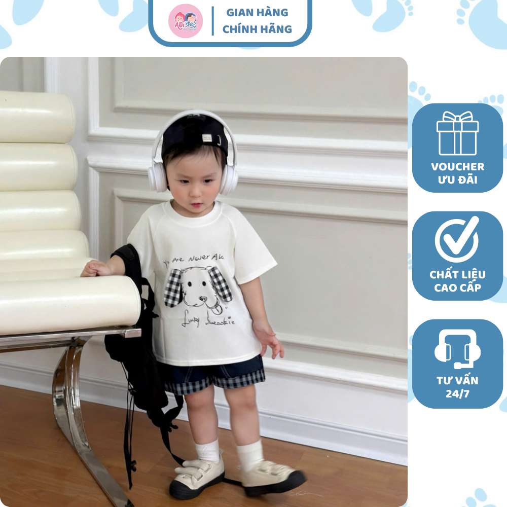 [À ƠI SHOP] R27- bộ cộc quần bò chó never alone- a116.889