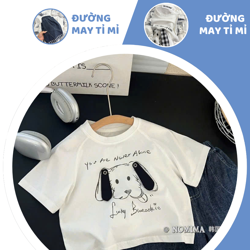 [À ƠI SHOP] R27- bộ cộc quần bò chó never alone- a116.889