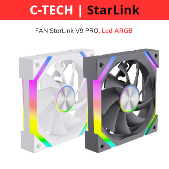 FAN LED ARGB Starlink V9 PRO - Phiên bản gió thổi xuôi và thổi ngược ...