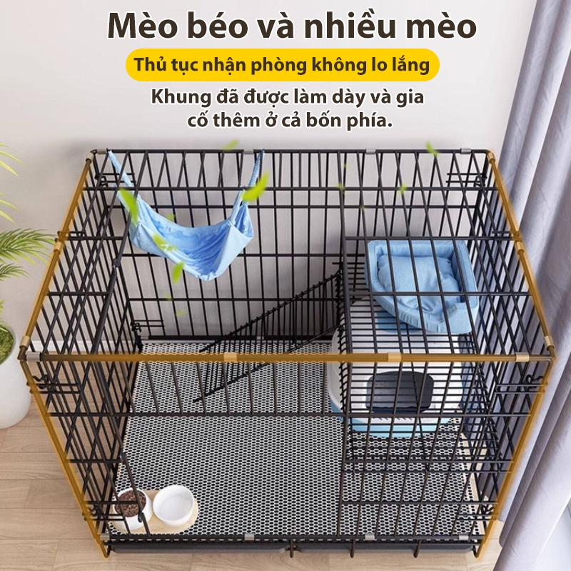Chuồng Mèo 4 Tầng Chuồng Mèo Gấp Gọn Lồng Mèo Lồng Chuồng Chó Mèo Giá Rẻ Tặng Khay Có Bánh Xe