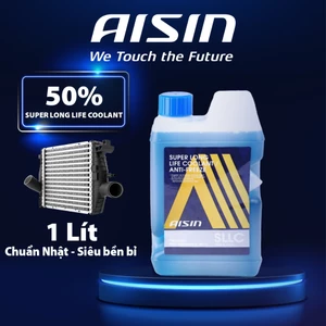 Nước Làm Mát Giải Nhiệt Động Cơ Màu Xanh Dương AISIN Super Long Life Coolant 50% 1 Lít SCPM50A1LB Dùng Cho Ô Tô Xe Máy