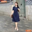 Đầm thiết kế BEMINE cổ sơ mi xẻ giọt nước dáng chữ A-B450