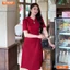Đầm thiết kế BEMINE cổ sơ mi xẻ giọt nước dáng chữ A-B450