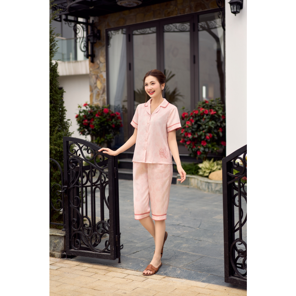 ST9360 Bộ pijama nữ lụa latin ht độc quyền