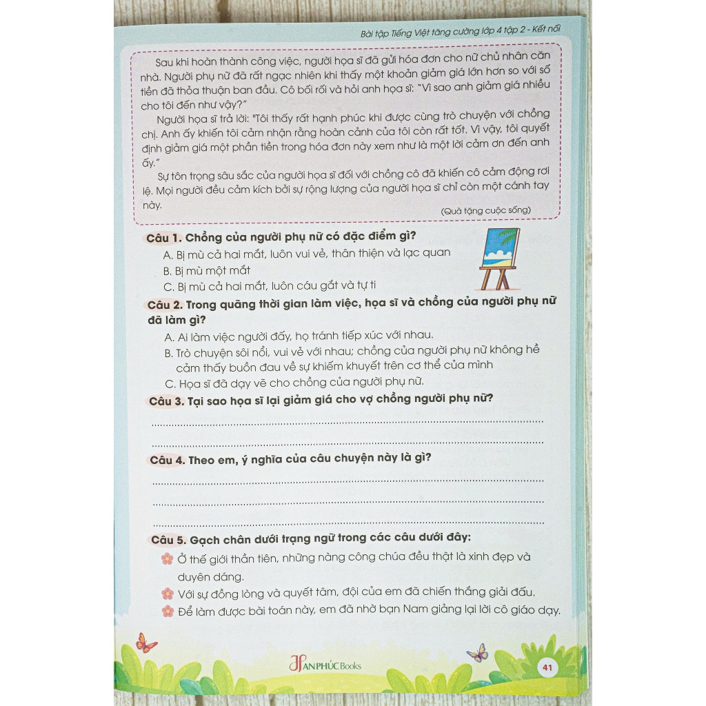 Sách -Vở Bài Tập Tiếng Việt Tăng Cường Lớp 4 , Tập 2 - Kết Nối Tri Thức (Quét Mã QR đáp án)