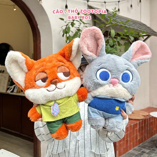 Gấu bông thỏ Judy và cáo nick dễ thương. Thú nhồi bông judy nick làm quà tặng đáng yêu
