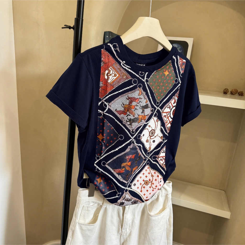 Áo Thun Mirage Họa Tiết Patchwork Local Brand Chất 100% Cotton Mềm Mịn Thoáng Mát.