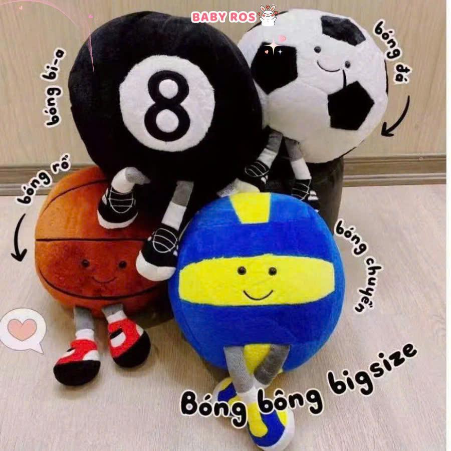 Gấu Bông Hình Quả Bóng Đá, Bóng Bi-a, Bóng Chuyền, Bóng Rổ, Đáng Yêu Quà Tặng Bạn Nam, Con Trai