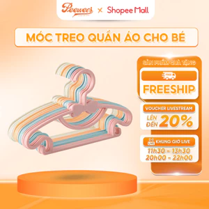 Móc Treo Quần Áo Trẻ Em PEEWEES, Thiết Kế Chắc Chắn Giúp Quần Áo Gọn Gàng, Không Bị Nhàu, Chất Liệu Nhựa An Toàn
