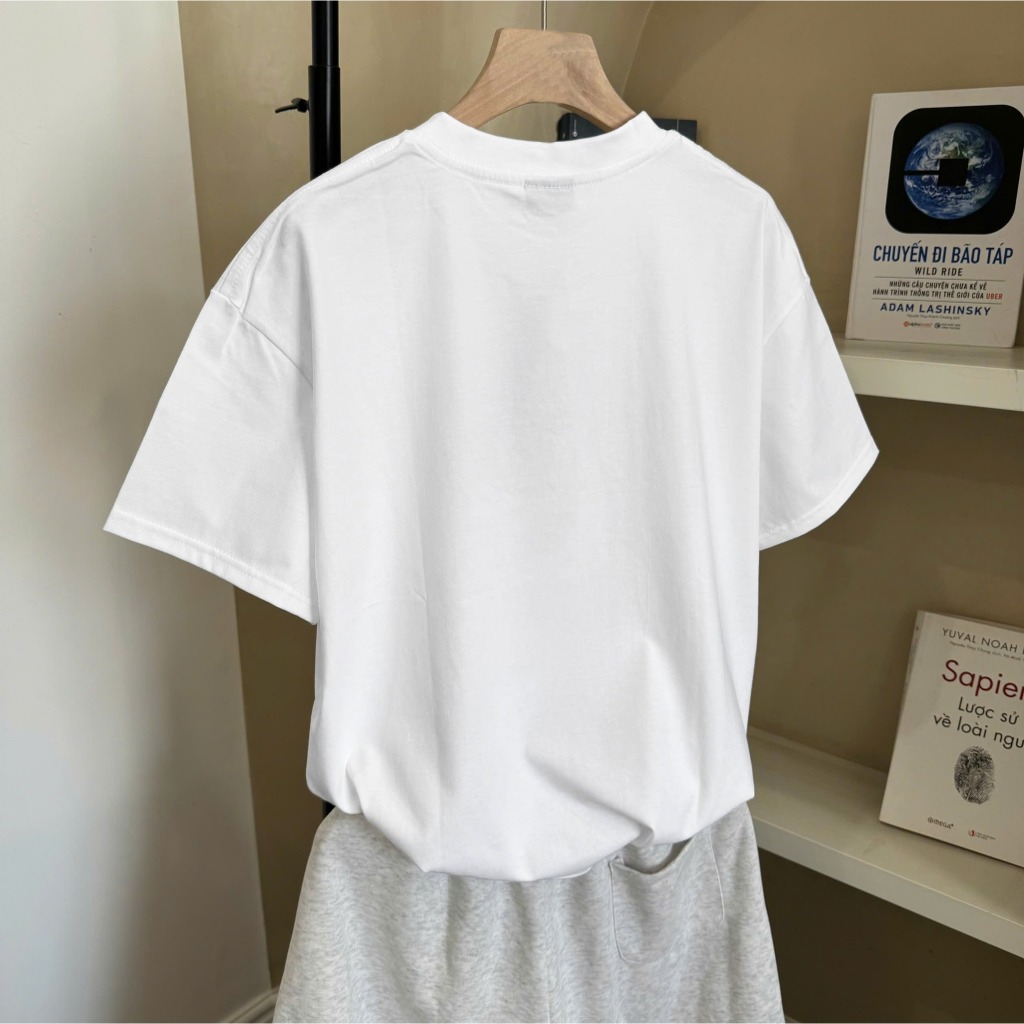Áo Thun Mirage Thêu Chữ Màu Nghệ Thuật Chất 100% Cotton Mềm Mịn Thoáng Mát.