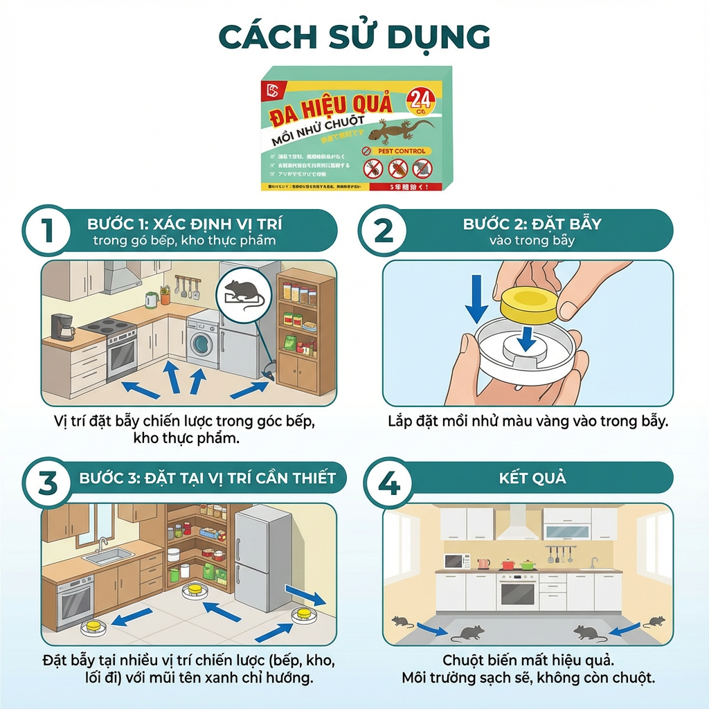 ‼️Mua 1 Tặng 1 🐭 Thuốc Diệt Chuột 24 Viên – Dễ Dùng, Dụ Chuột Hiệu Quả, 1 Lần Là Hết Chuột Cả Năm 💊