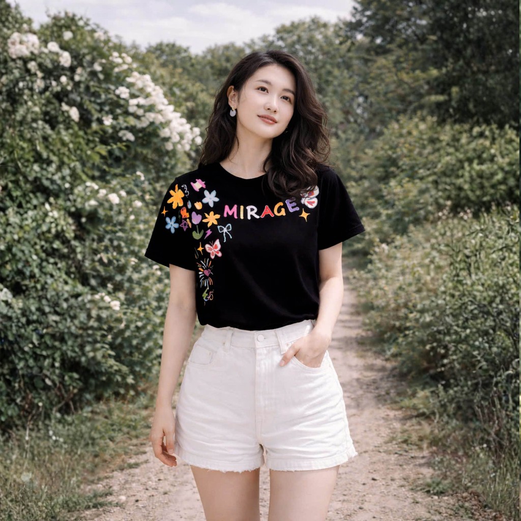 Áo Thun Mirage In Chữ Sắc Màu Local Brand Chất 100% Cotton Mềm Mịn Thoáng Mát.