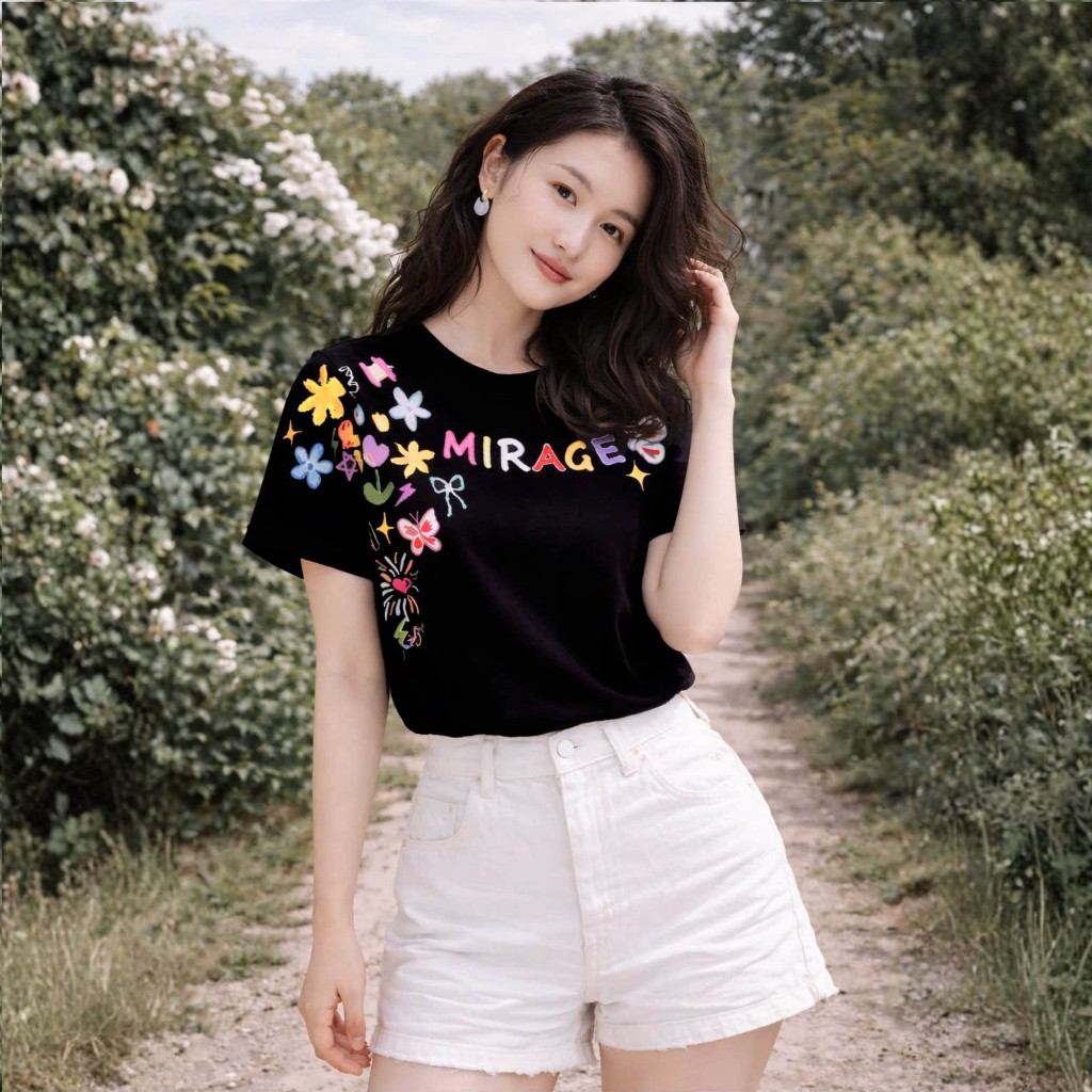 Áo Thun Mirage In Chữ Sắc Màu Local Brand Chất 100% Cotton Mềm Mịn Thoáng Mát.