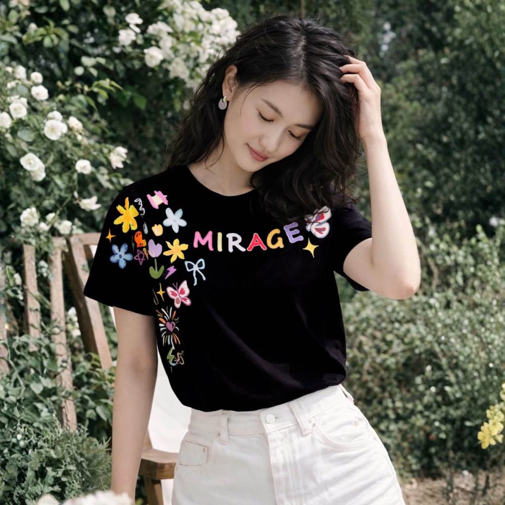 Áo Thun Mirage In Chữ Sắc Màu Local Brand Chất 100% Cotton Mềm Mịn Thoáng Mát.