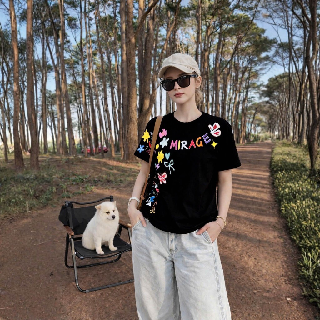 Áo Thun Mirage In Chữ Sắc Màu Local Brand Chất 100% Cotton Mềm Mịn Thoáng Mát.